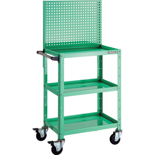 ＴＲＵＳＣＯ　ツールワゴン　バーディーワゴン　上部パンチングパネル　６００Ｘ４００Ｘ１３３０　ヤンググリーン