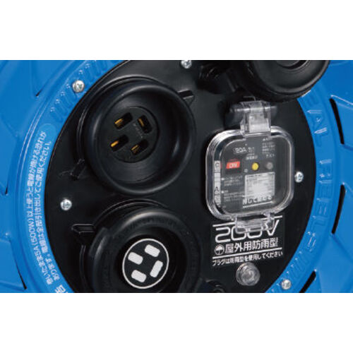 ハタヤ　三相２００Ｖ屋外用コードリール　３０ｍ　３．５ｍｍ　ブレーカー付