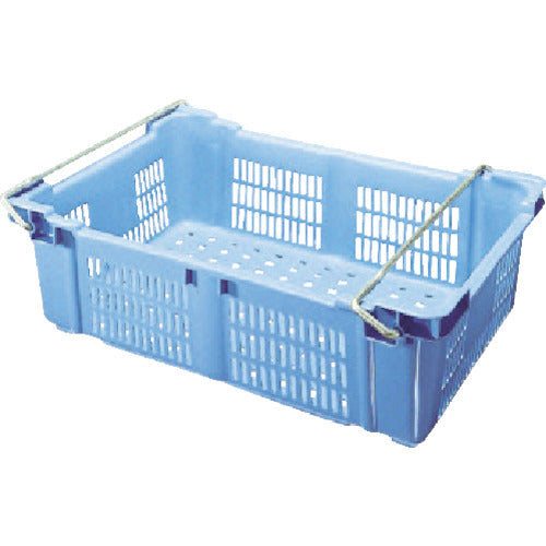 積水　ＢＫ型メッシュコンテナ（バスケット型）　ＢＫ−４０Ｈ（ハンドル付）　青