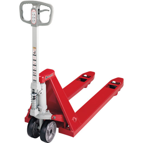 Ｂｉｓｈａｍｏｎ　ハンドパレットトラック　低床式　均等荷重１５００ｋｇ　フォーク長さ１０７０×幅１５３×間隔２１４ｍｍ