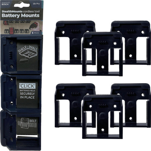 ステルスマウント　バッテリーマウントボッシュ１８Ｖ用（６個入り）ブルー