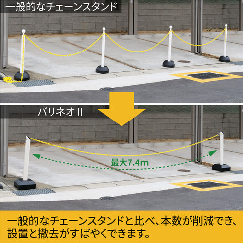 Ｒｅｅｌｅｘ　プラチェーン内蔵ポールバリネオ２　２本セット　ブラック