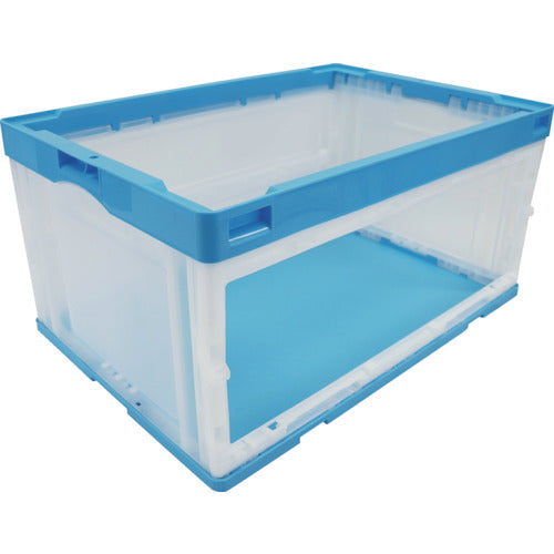 ＲＩＳＵ　折りたたみコンテナＣＢ－７６ＮＲＴＬ　５９３１３５　扉無　青