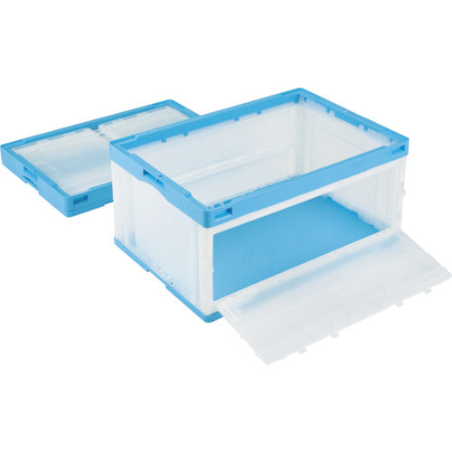 ＲＩＳＵ　折りたたみコンテナＣＢ－７６ＮＲＴＬ　５９１７７３　扉付　青