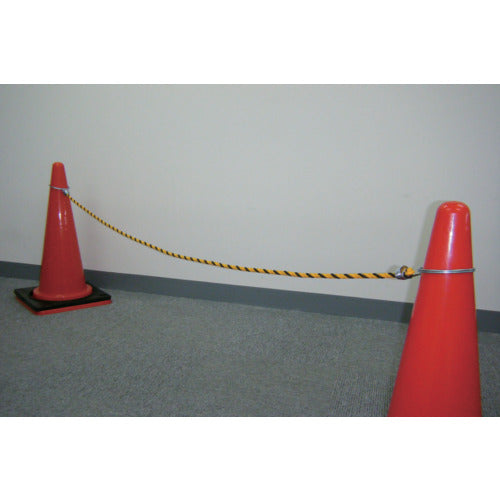 ユタカメイク　コーン用ロープ（標識）７０ｃｍ用　１２ｍｍｘ２ｍ