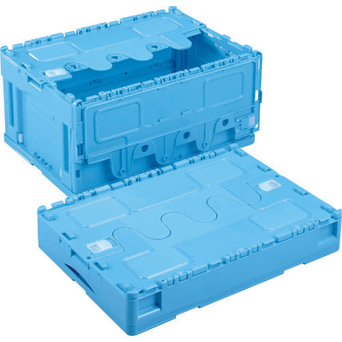 ＲＩＳＵ　抜き取り防止機能付き折りたたみコンテナ　６２７６８７　ＣＦＳ３２ＮＲブルー