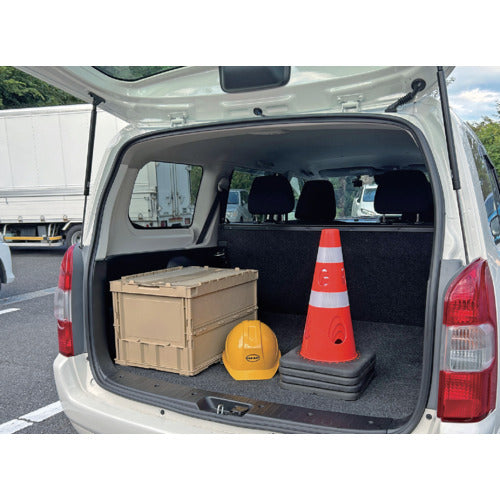 ＣＡＲ−ＢＯＹ　点滅灯設置可能タイプ（上部切り欠き加工あり）　穴あきコーン４５０　反射ホワイト　レッド
