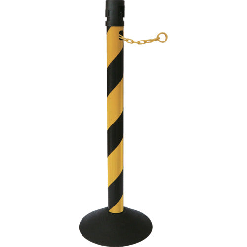 ＣＡＲ−ＢＯＹ　チェーンスタンド　カラープラポール２．５ｍチェーン入りポールセット　トラ柄反射