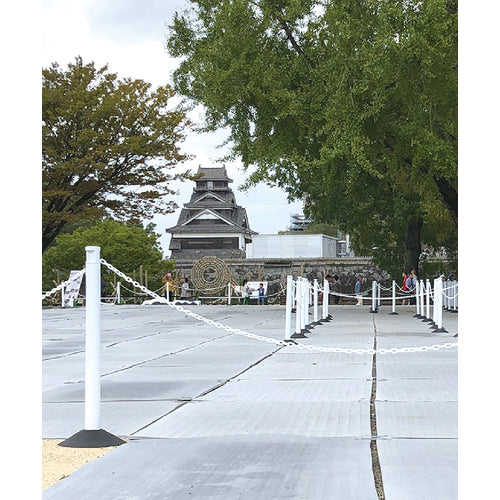 ＣＡＲ−ＢＯＹ　チェーンスタンド　カラープラポール２．５ｍチェーン入りポールセット　トラ柄反射