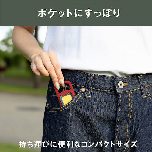 ｍｕｓａｓｈｉ　充電式スーパーフラッシュライト６Ｗレッド