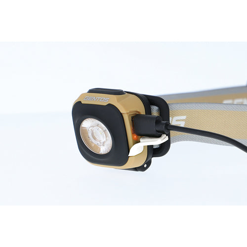 ＧＥＮＴＯＳ　ＬＥＤヘッドライト　ＣＰシリーズ　充電式アウトドア用　オータムブラウン　３６０ＲＡＢ