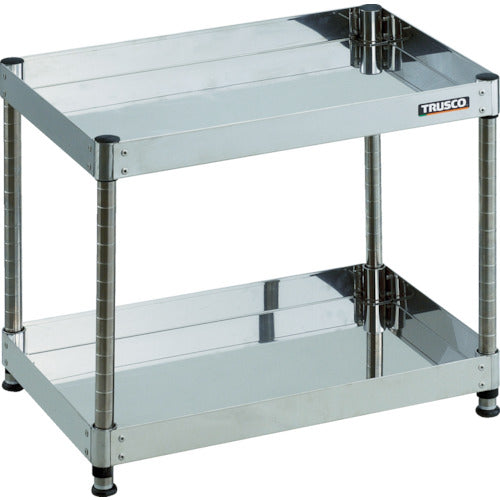 ＴＲＵＳＣＯ　ステンレスワゴン　３０４クリーンフェニックス　ラック型　７５０Ｘ５００　２段