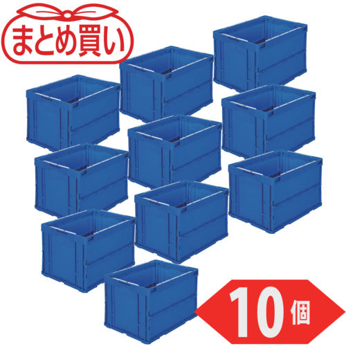ＴＲＵＳＣＯ　【まとめ買い】オリコン　折りたたみコンテナ５０Ｌ　ダークブルー　１０個