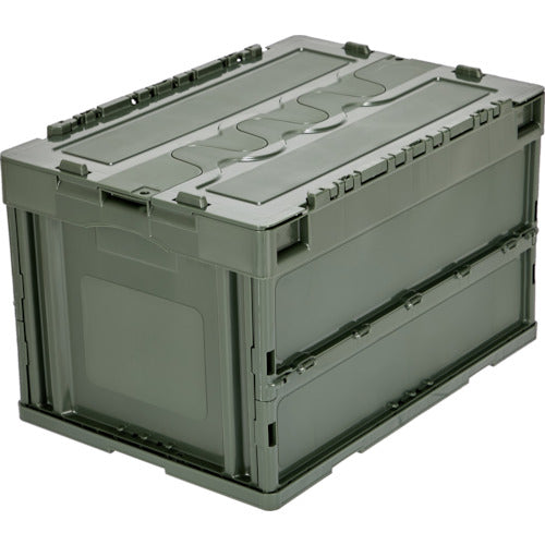 ＴＲＵＳＣＯ　オリコン　蓋つき折りたたみコンテナ　５０Ｌ　ＯＤ