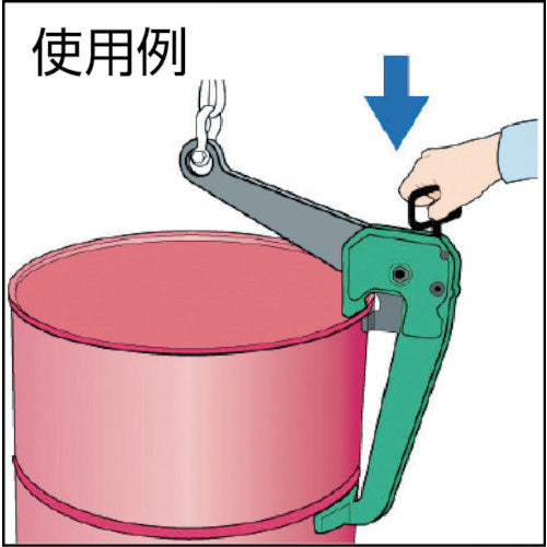 スーパー ドラムリフトクランプ(垂直吊)クサビ方式ロック付