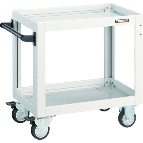 ＴＲＵＳＣＯ　ツールワゴン　ドルフィン　６００×４００　ウレタン車輪　ホワイト