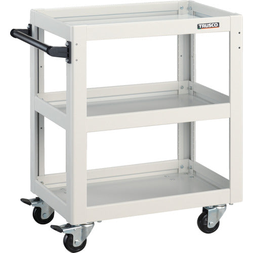 ＴＲＵＳＣＯ　ツールワゴン　ドルフィン　６００Ｘ４００　４輪自在　ホワイト