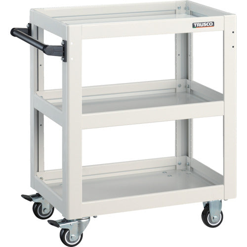 ＴＲＵＳＣＯ　ツールワゴン　ドルフィン　６００×４００　ウレタン車輪　ホワイト