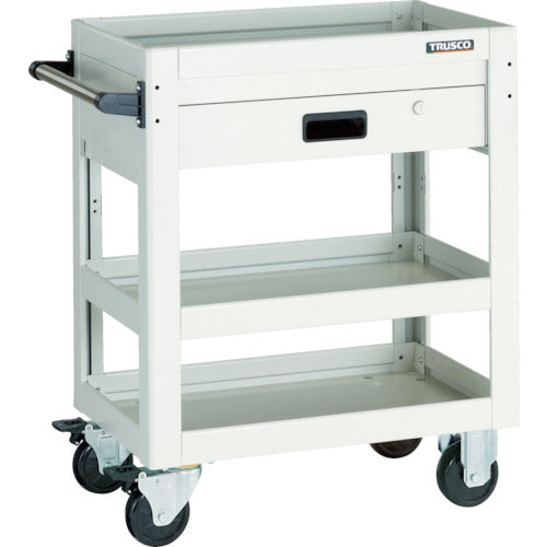 ＴＲＵＳＣＯ　ツールワゴン　ドルフィン　７５０Ｘ５００　１段引出　ホワイト