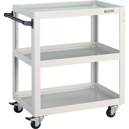 ＴＲＵＳＣＯ　ツールワゴン　ドルフィン　７５０Ｘ５００　４輪自在　ホワイト