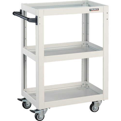 ＴＲＵＳＣＯ　ツールワゴン　ドルフィン　高さ調節式　Ｗ６００　４輪自在　ホワイト