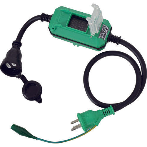 ＮＩＣＨＩＤＯ　電工ドラム　デジタルドラム　ボックスタイプ　電圧電流メーター付　アース付　０．９ｍ