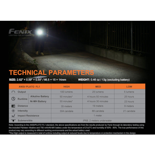 ＦＥＮＩＸ　ＬＥＤライト　Ｅ０１Ｖ２