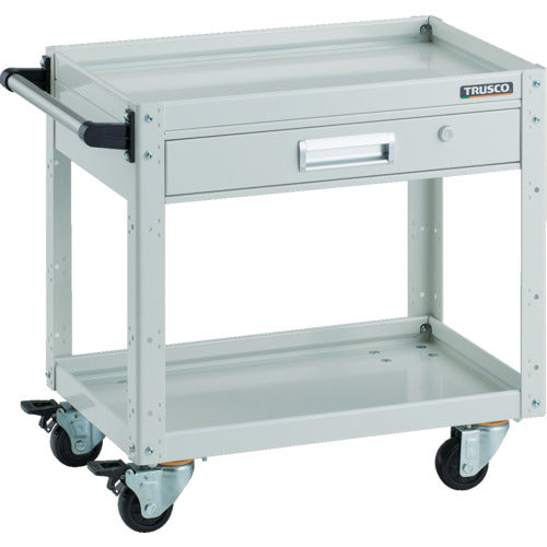 ＴＲＵＳＣＯ　ツールワゴン　イーグルワゴン　６００Ｘ４００　引出付　４輪自在　ホワイト