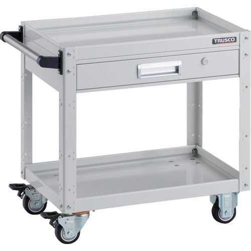 ＴＲＵＳＣＯ　ツールワゴン　イーグルワゴン　６００×４００×Ｈ６００　引出付　ウレタン車輪　ホワイト