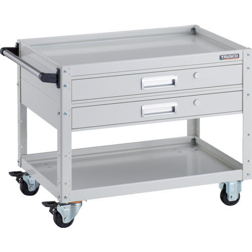 ＴＲＵＳＣＯ　ツールワゴン　イーグルワゴン　７５０Ｘ５００ＸＨ６００　引出２段付　ホワイト