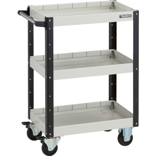 ＴＲＵＳＣＯ　ツールワゴン　イーグルワゴン　６００Ｘ４００ＸＨ８８０　深型３段　ホワイトブラック