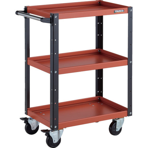 ＴＲＵＳＣＯ　ツールワゴン　イーグルワゴン　６００Ｘ４００ＸＨ８８０　４輪自在　オレンジ／ブラック