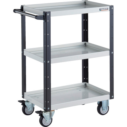 ＴＲＵＳＣＯ　ツールワゴン　イーグルワゴン　６００Ｘ４００ＸＨ８８０　ウレタン車輪　ホワイト／ブラック