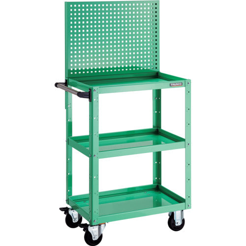 ＴＲＵＳＣＯ　ツールワゴン　イーグルワゴン　上部パンチングパネル　６００×４００×１３３０　ヤンググリーン