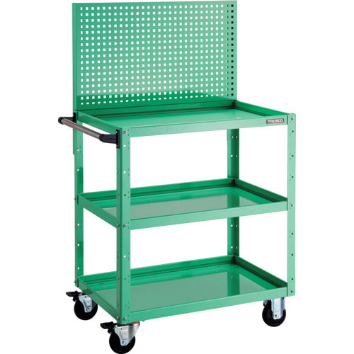 ＴＲＵＳＣＯ　ツールワゴン　イーグルワゴン　上部パンチングパネル　６００×４００×１３３０　ヤンググリーン
