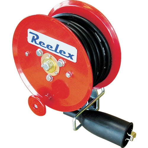 Ｒｅｅｌｅｘ　手動巻アースリール　５．５ＳＱ×１０ｍ　５０Ａアースクリップ付