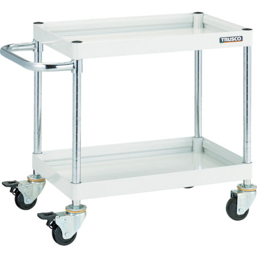 ＴＲＵＳＣＯ　ツールワゴン　ファルコンワゴン７５０Ｘ５００　ゴム車輪　ホワイト