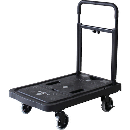 ダンディ　樹脂製台車　フラットカート２　ブラック　Ｗ６７５×Ｄ４０６　荷重８０ｋｇ　