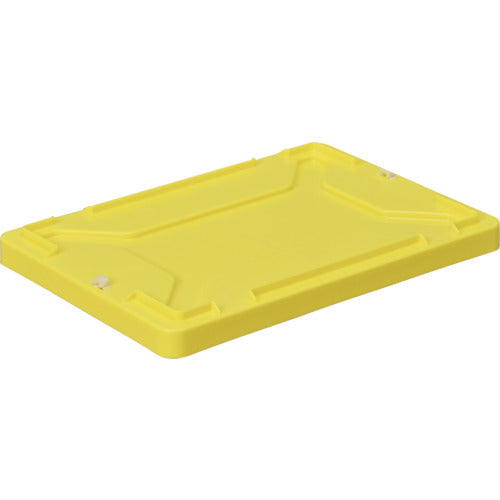 ＤＩＣ　Ｆ型コンテナ蓋（ロック付）　外寸：Ｗ４２３ＸＤ２８８ＸＨ３６．５　黄