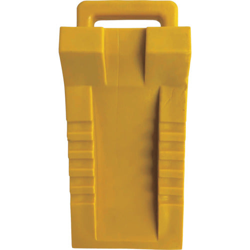 Ｍｅｌｔｅｃ　プラスチック　タイヤストッパー　イエロー　１個　大型トラック以下
