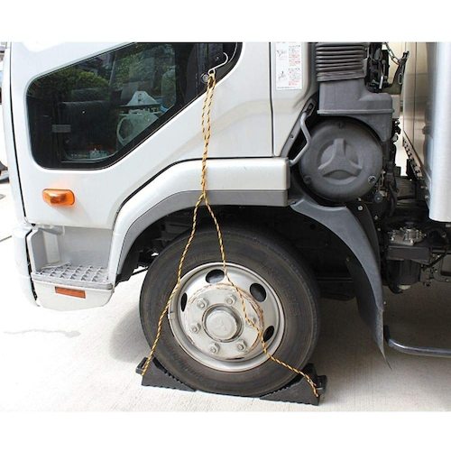 Ｍｅｌｔｅｃ　プラスチック　タイヤストッパー　２個入り　大型トラック以下