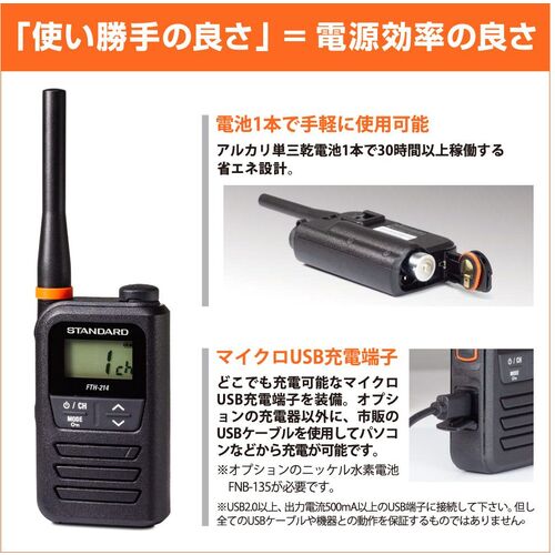 スタンダード　特定小電力トランシーバー