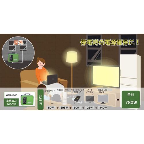 ＴＭ　カセットガスインバータ発電機