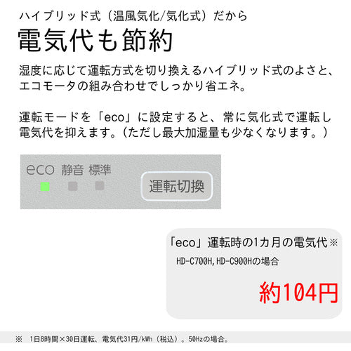 ダイニチ　気化ハイブリッド式加湿器　ＨＤ−Ｃ９００Ｈ−グレー　０Ｈ５８１３０