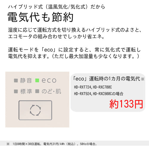 ダイニチ　気化ハイブリッド式加湿器　ＨＤ−ＲＸＣ７００Ｃ　ホワイト　０Ｈ５５４２０