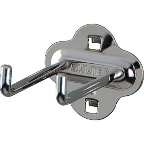 ＳＨＵＴＥＲ　パンチングパネル用Ｌ字フックダブル　８０ｍｍ（１０個入り）
