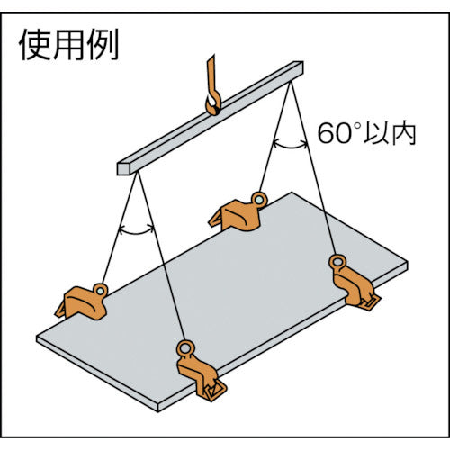 スーパー 横吊クランプ ロックハンドル式 細目仕様