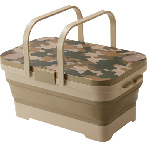 伊勢藤　折りたたみバスケット＆テーブルＭＩＬＡＲＧＯカーキ