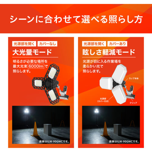 ＩＲＩＳ　１０７１８９　ＰＲＯＬＥＤＳ　配光可変型ＬＥＤクリップライト　６０００ｌｍ