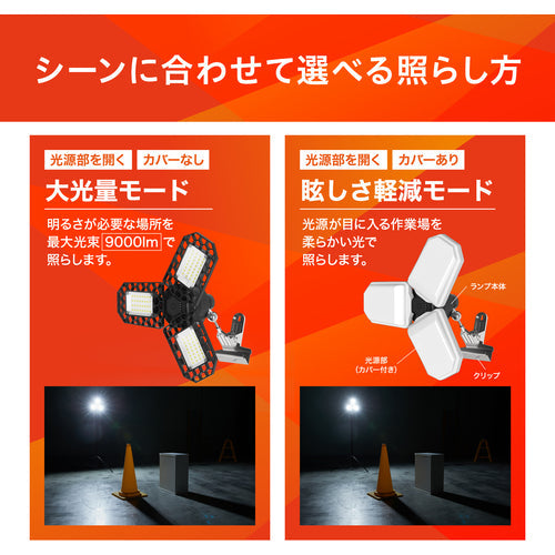 ＩＲＩＳ　１０７１９０　ＰＲＯＬＥＤＳ　配光可変型ＬＥＤクリップライト　９０００ｌｍ